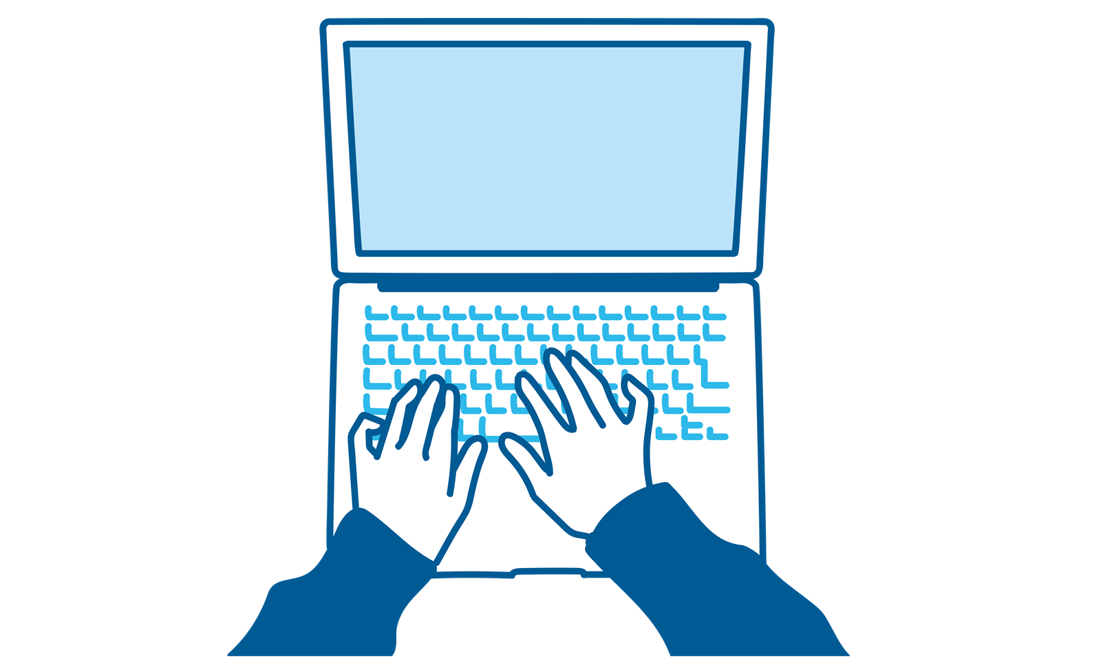 PC操作する様子